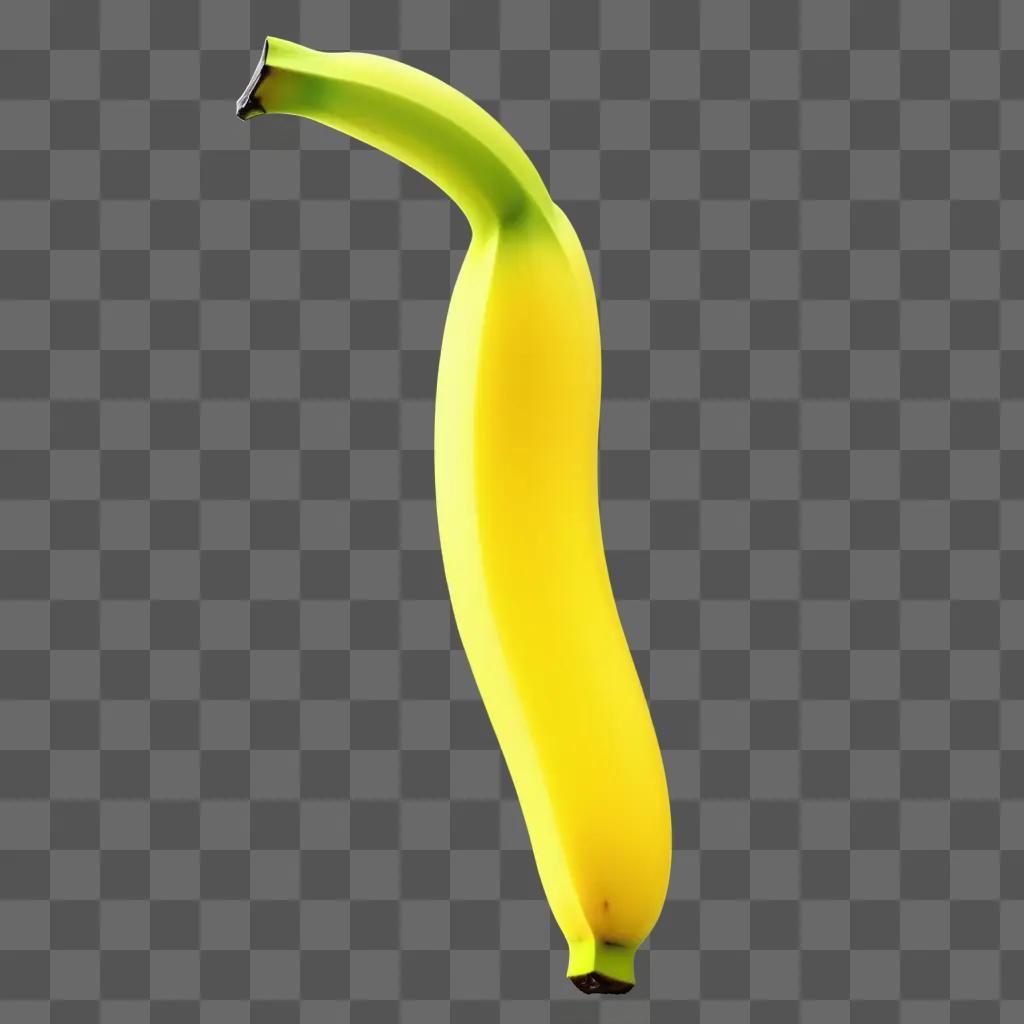 banana silhouette on a yellow background