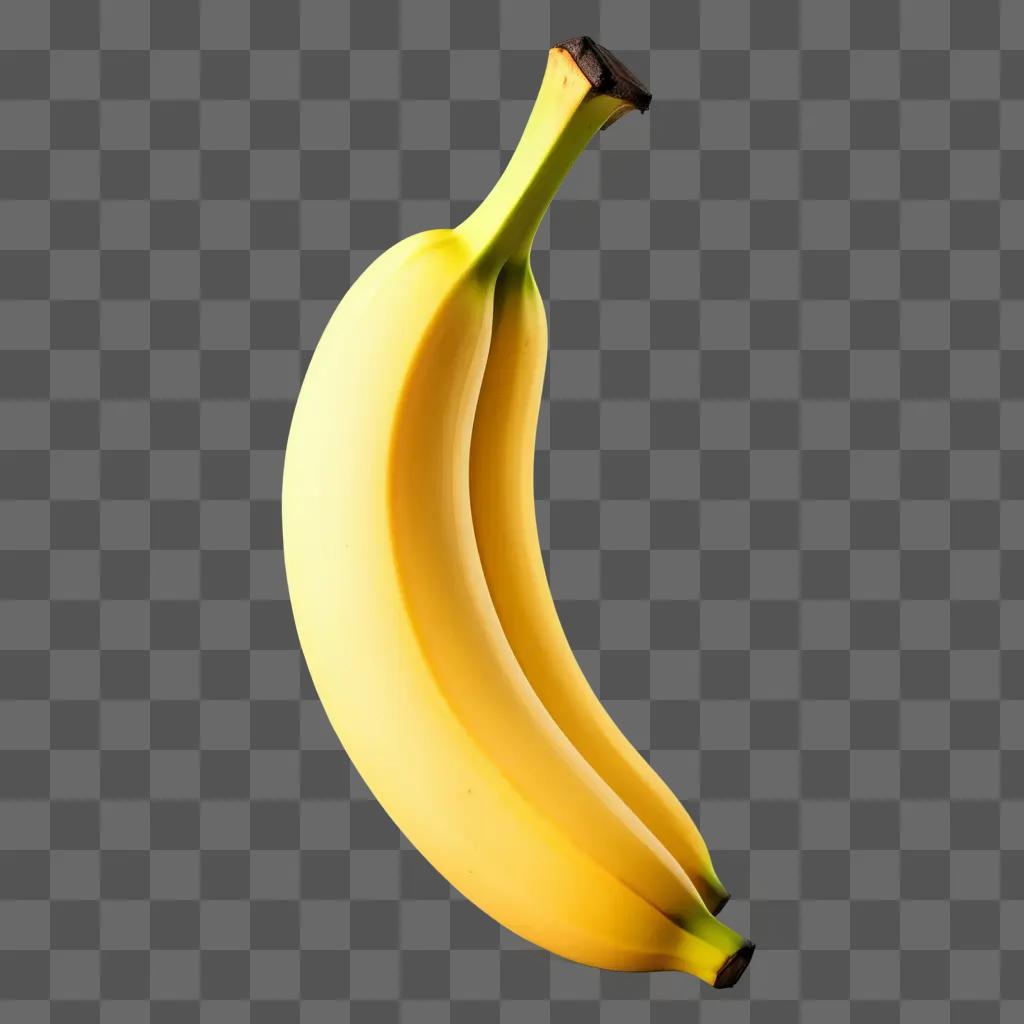 banana silhouette sits on a yellow background