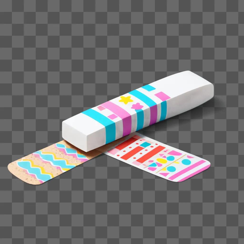 bandaid with a star and other designs on it