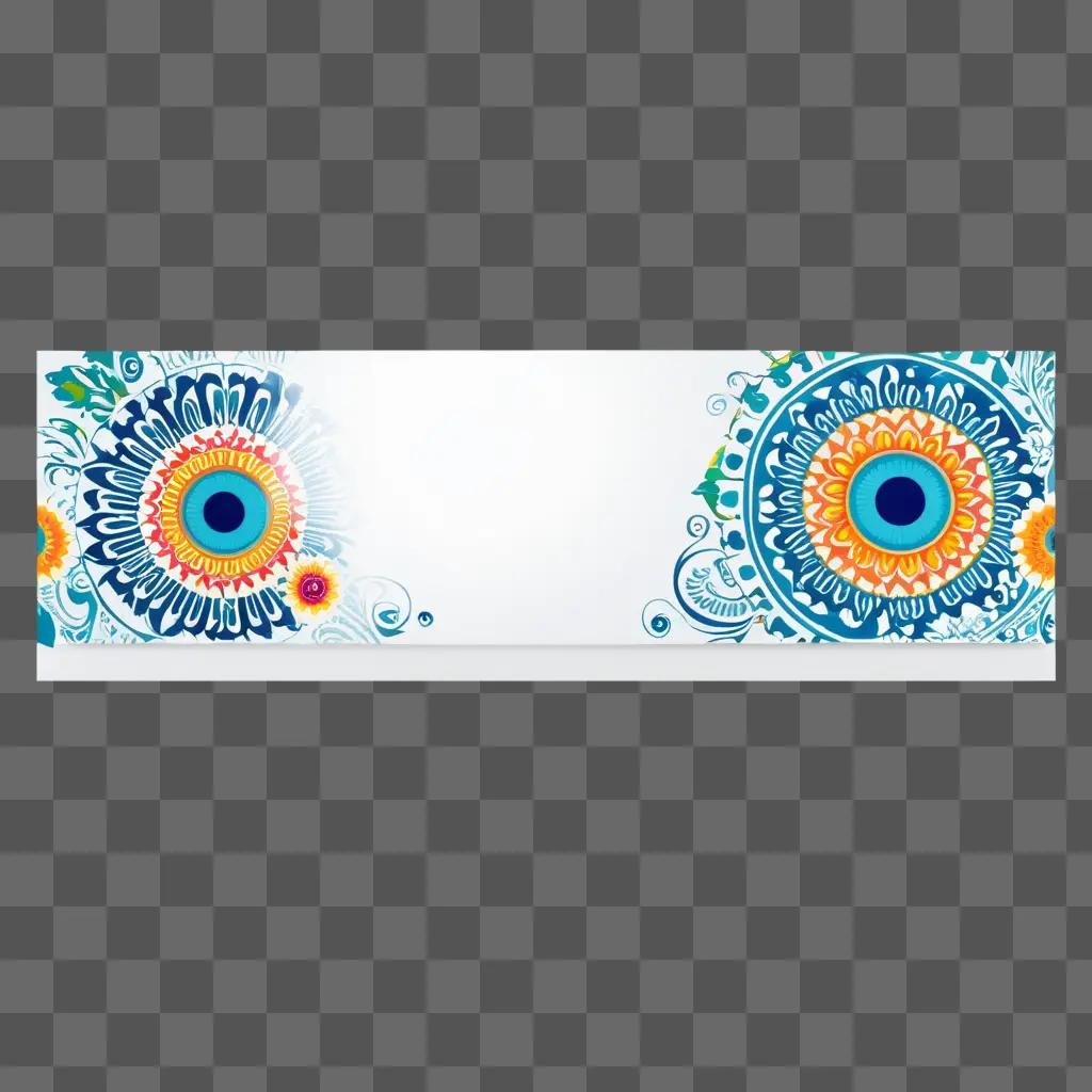 banner with colorful circular designs