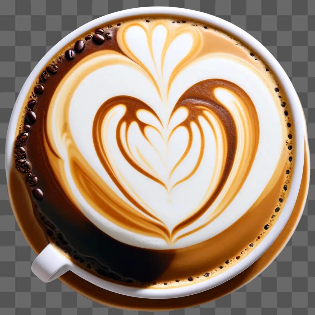 barista makes a heart on a cup of coffee