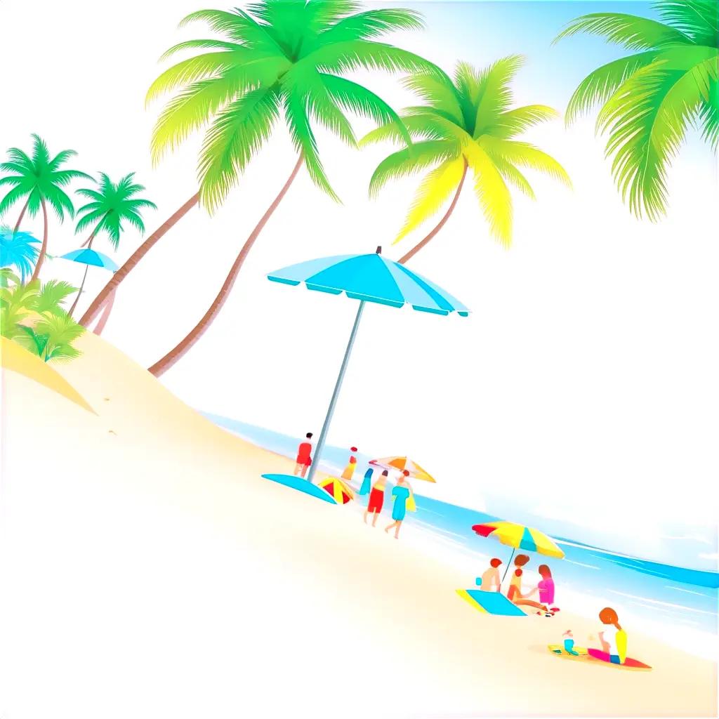 beach scene with vacation images