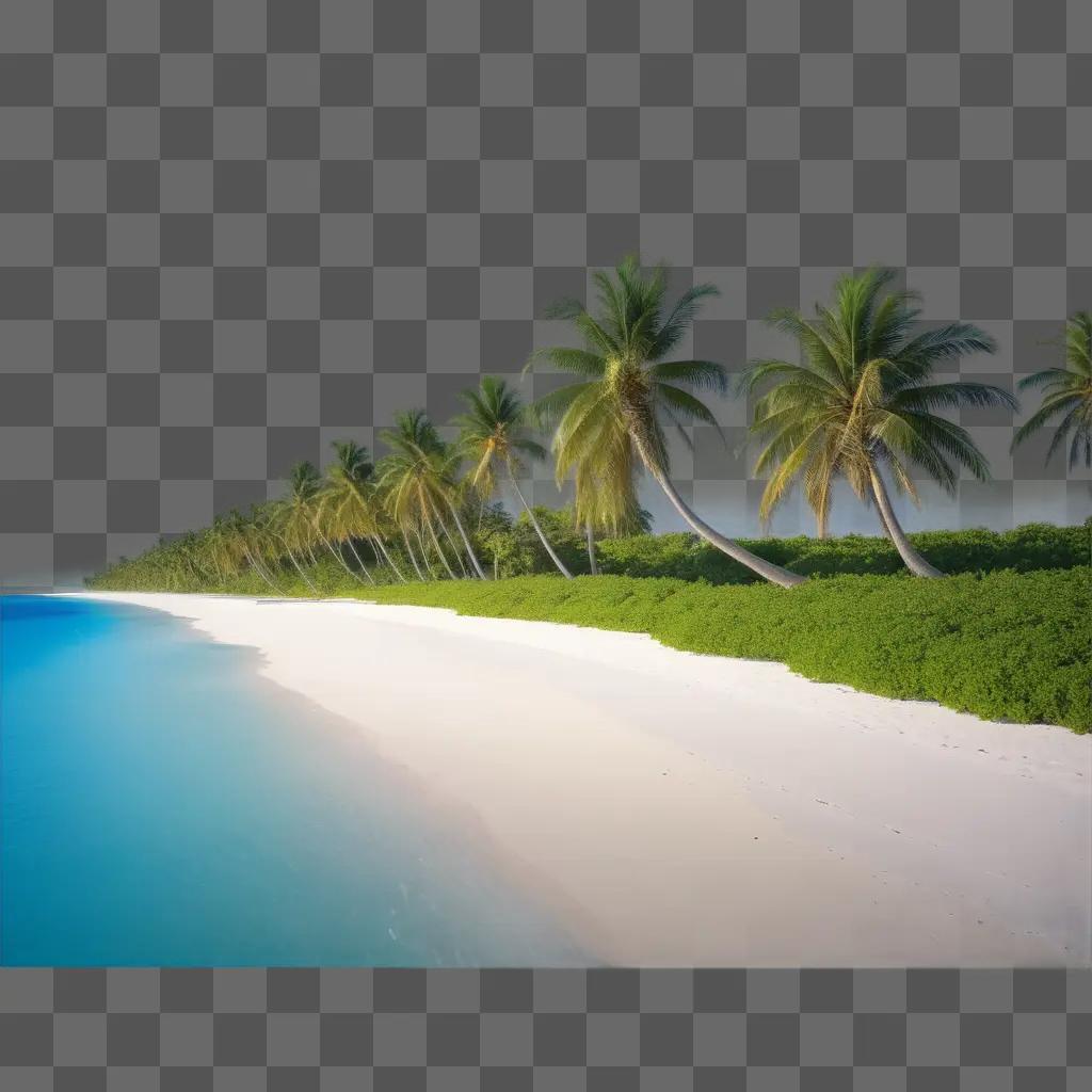 beach vacation with palm trees and blue water