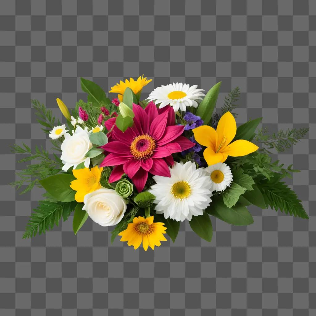 beautiful assortment of flowers in a vase