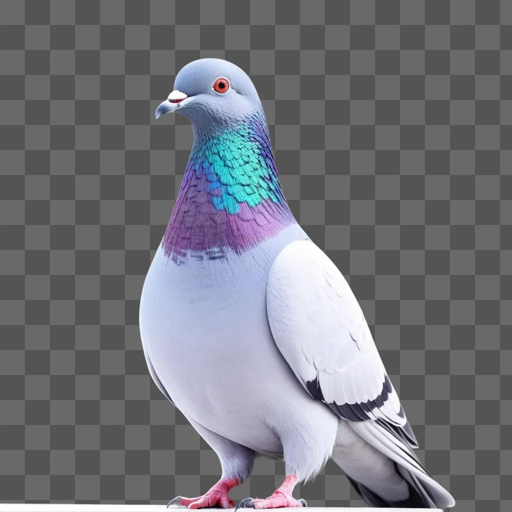 beautiful blue, green, and purple pigeon