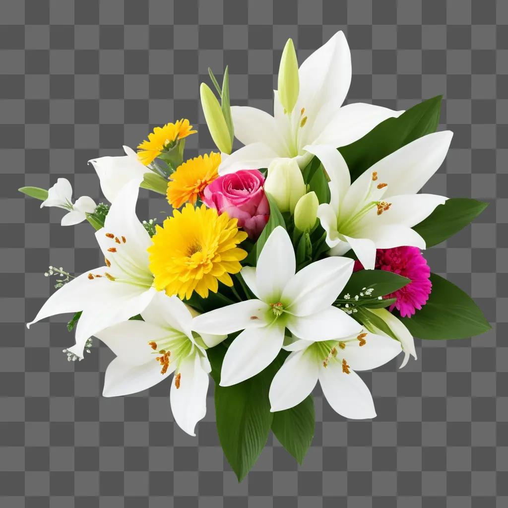 beautiful bouquet of flowers in a frame