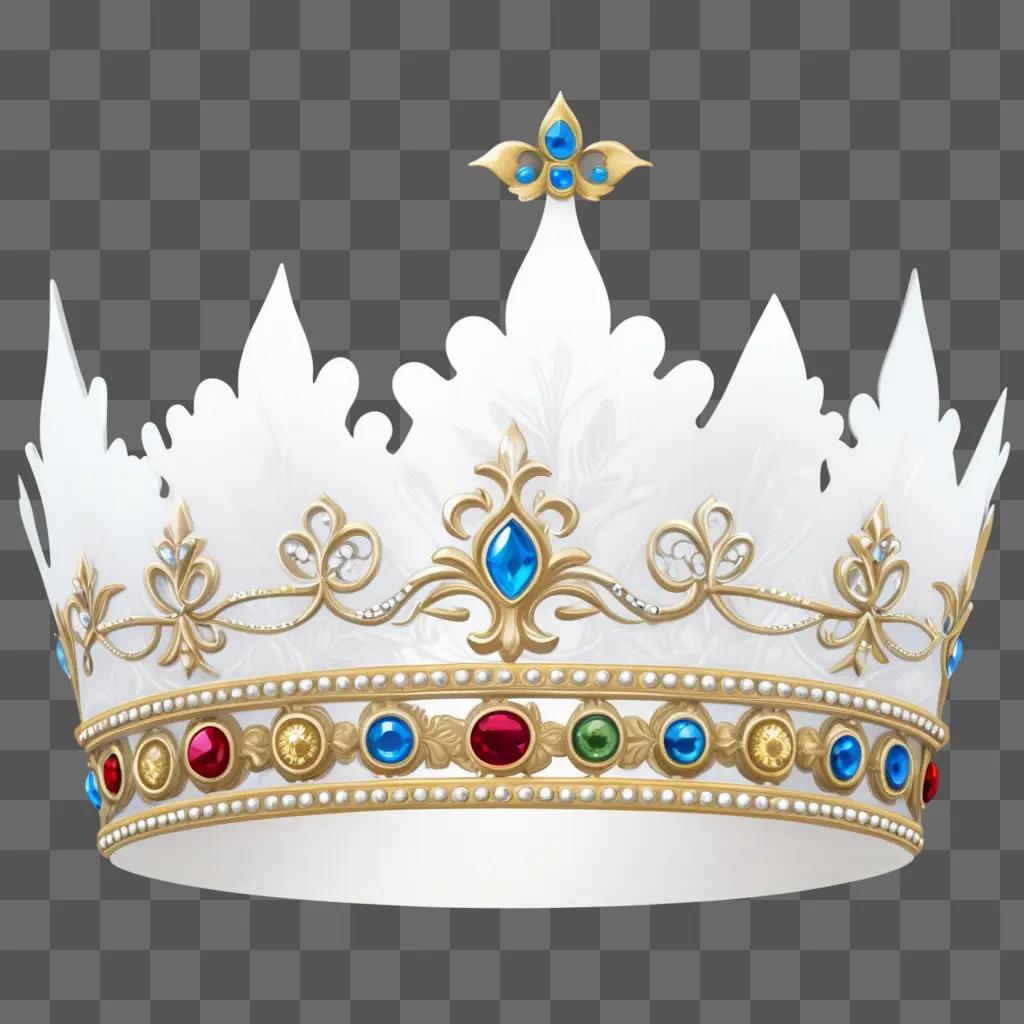 beautiful crown drawing with a radiant crown