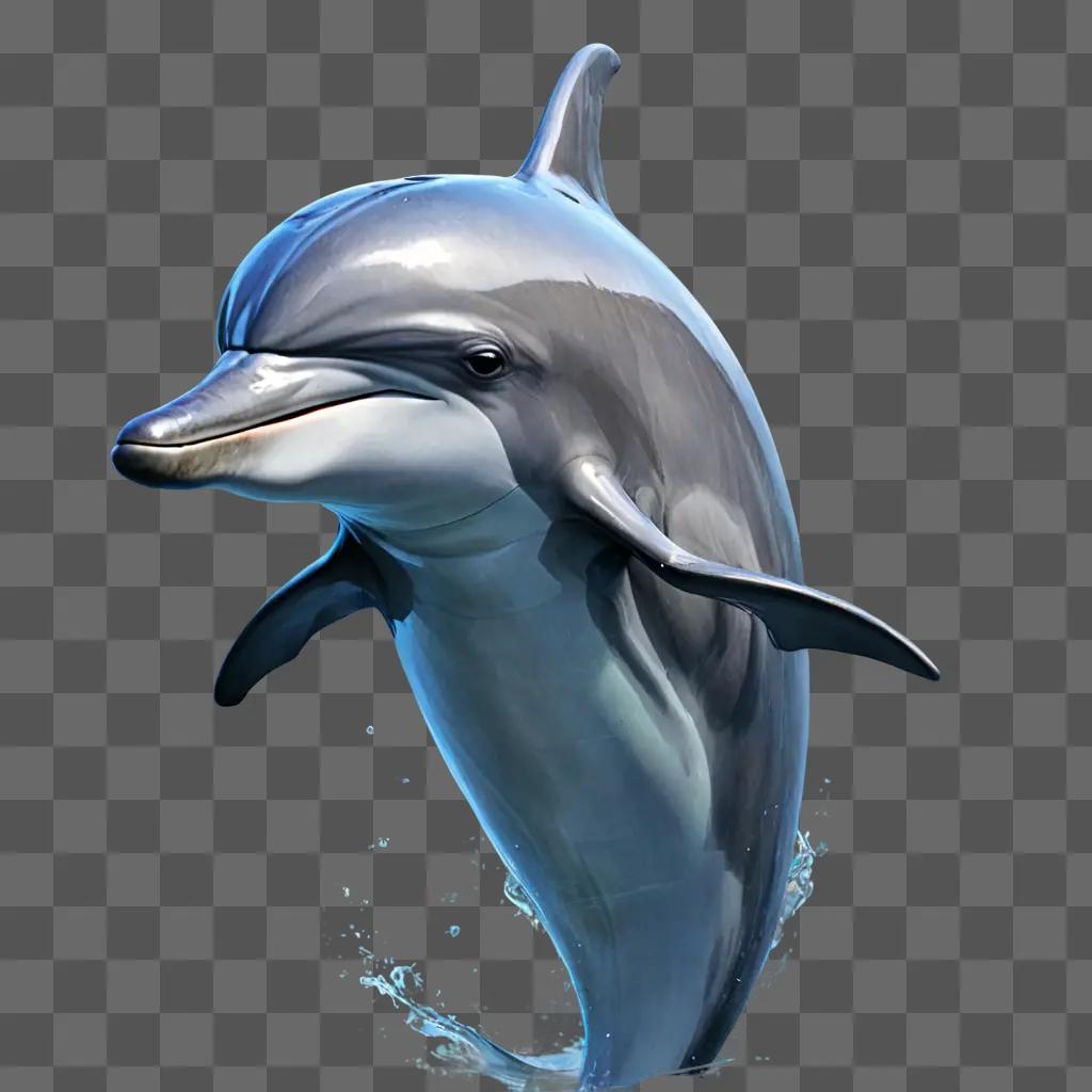 beautiful dolphin drawing A dolphin is jumping out of the water