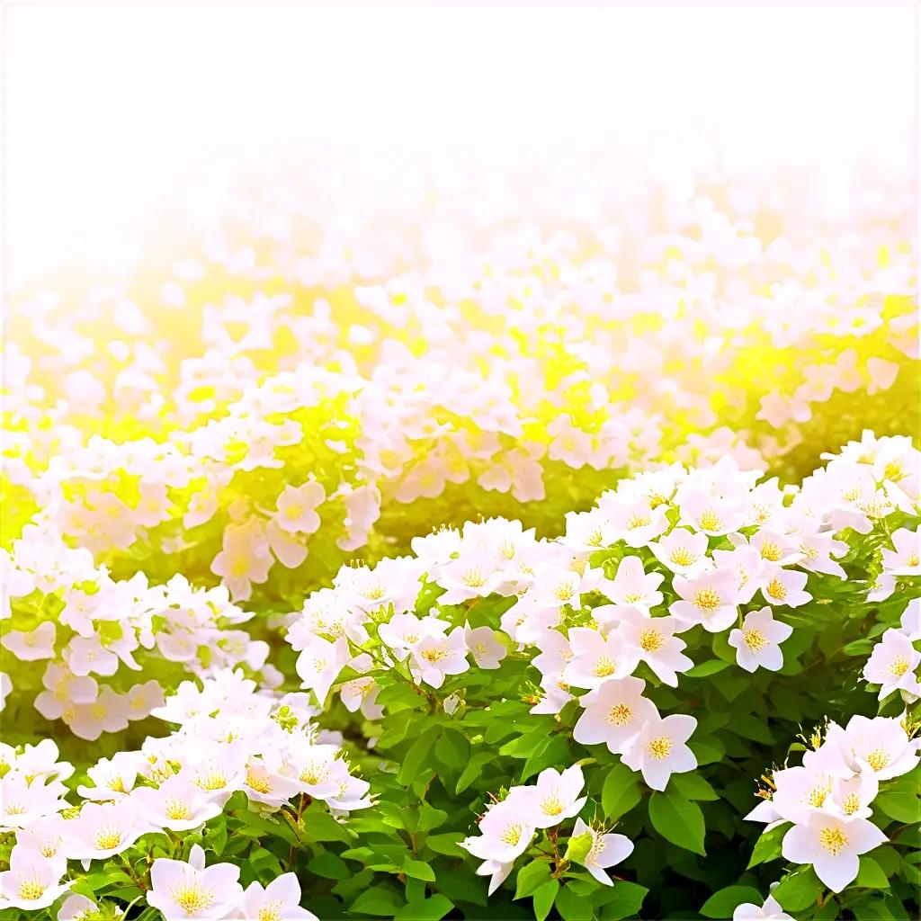 beautiful flower bush with white flowers