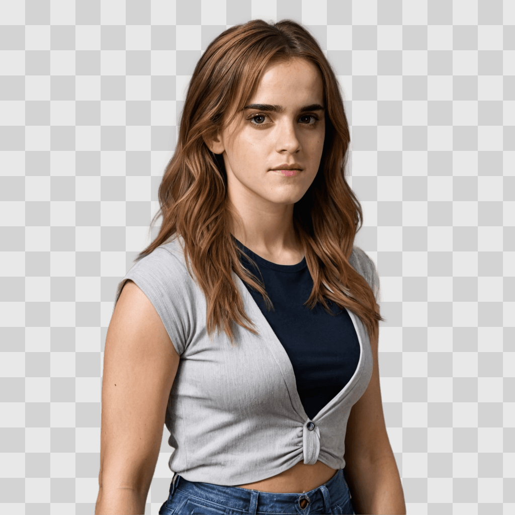 beautiful mountain drawing Emma Watson poses for a picture