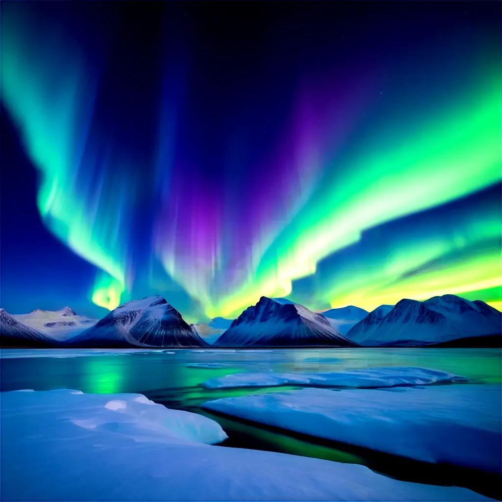 beautiful northern lights show in the sky