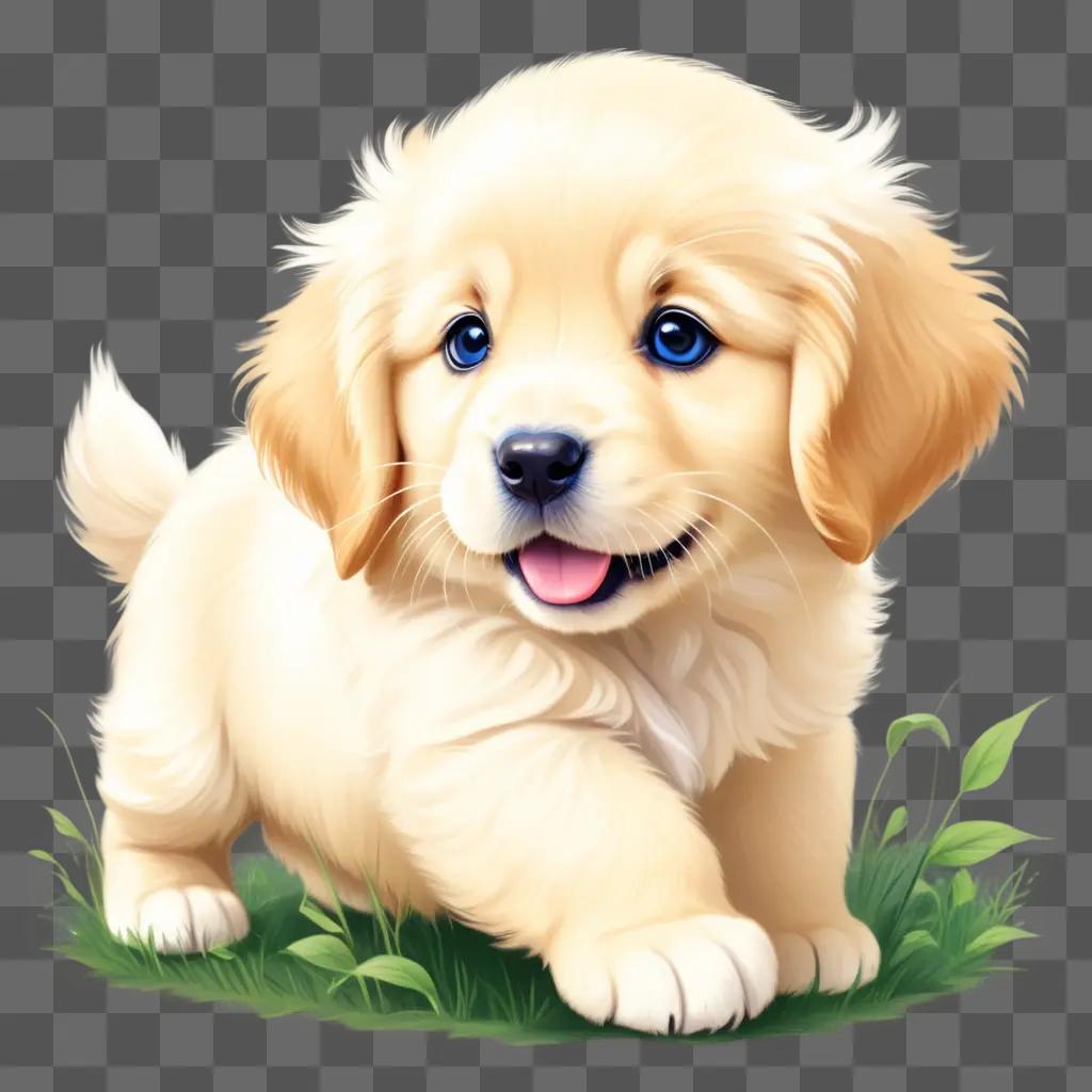 beautiful puppy drawing with a cute face