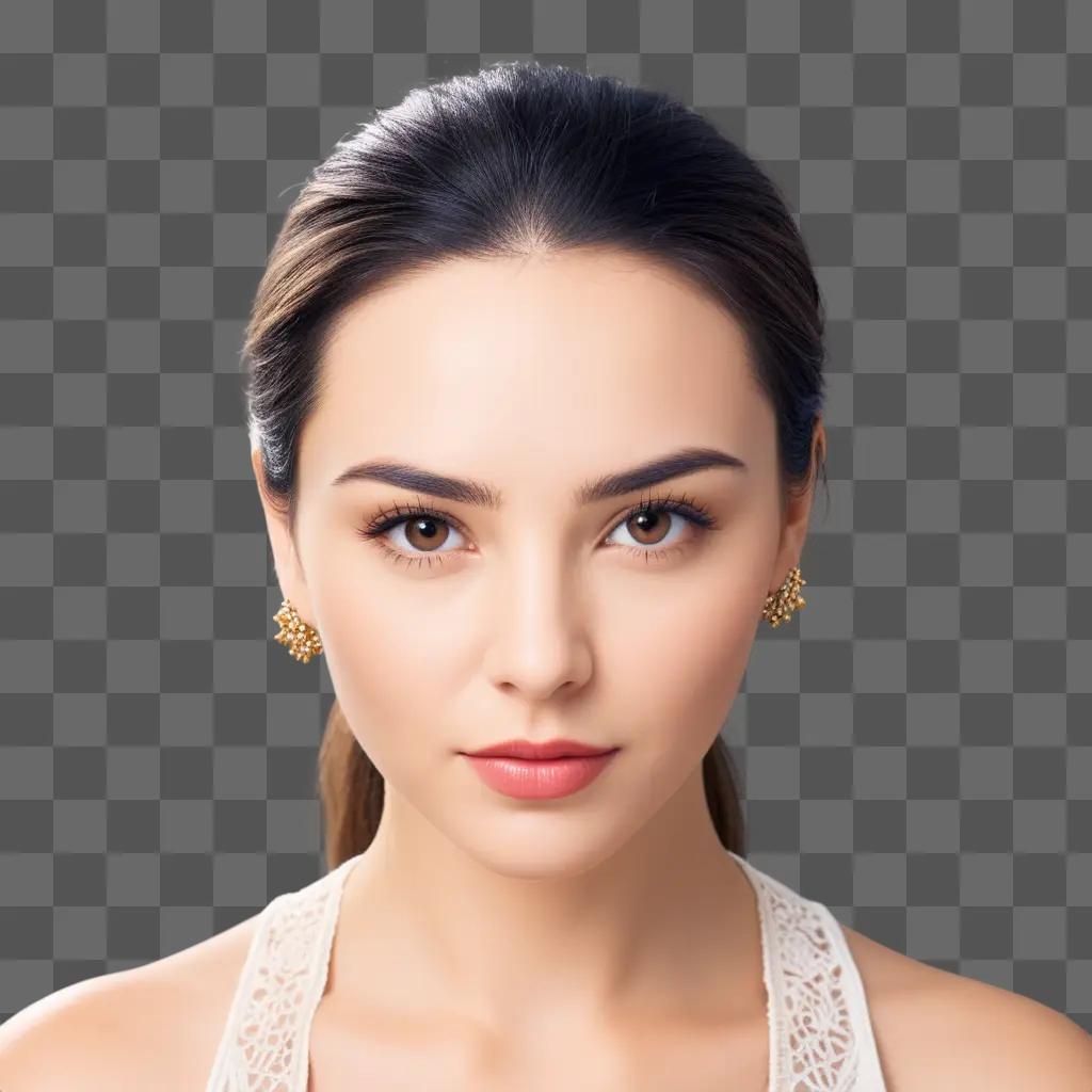 beautiful woman in a white headshot