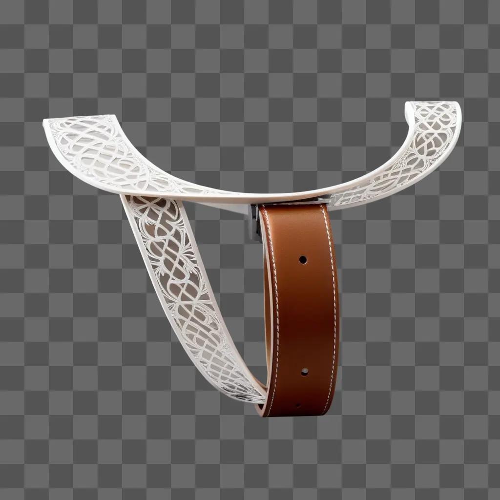 belt buckle is transparent and has a decorative buckle