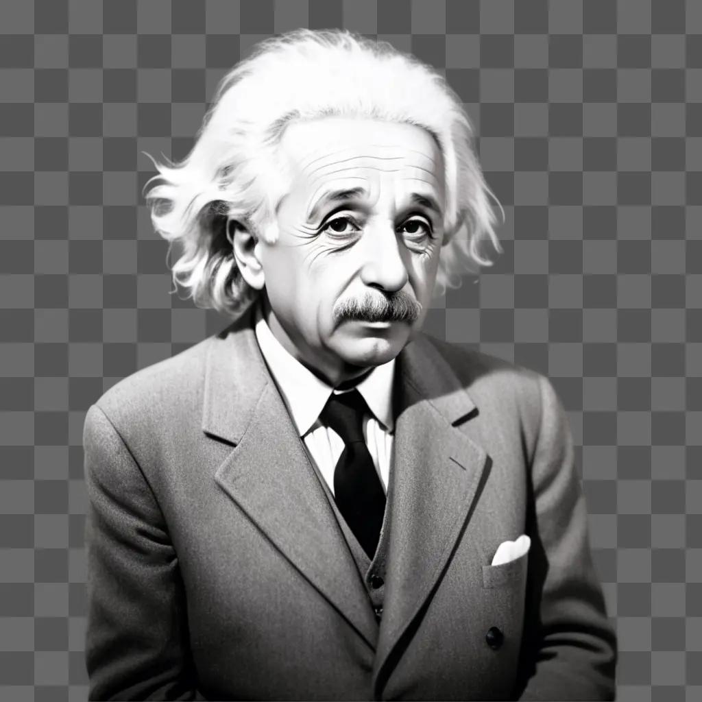 bert Einstein poses in his suit