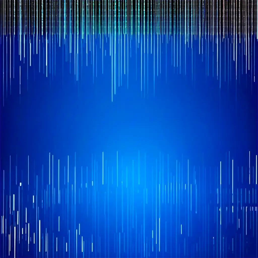 binary code lines on a blue background