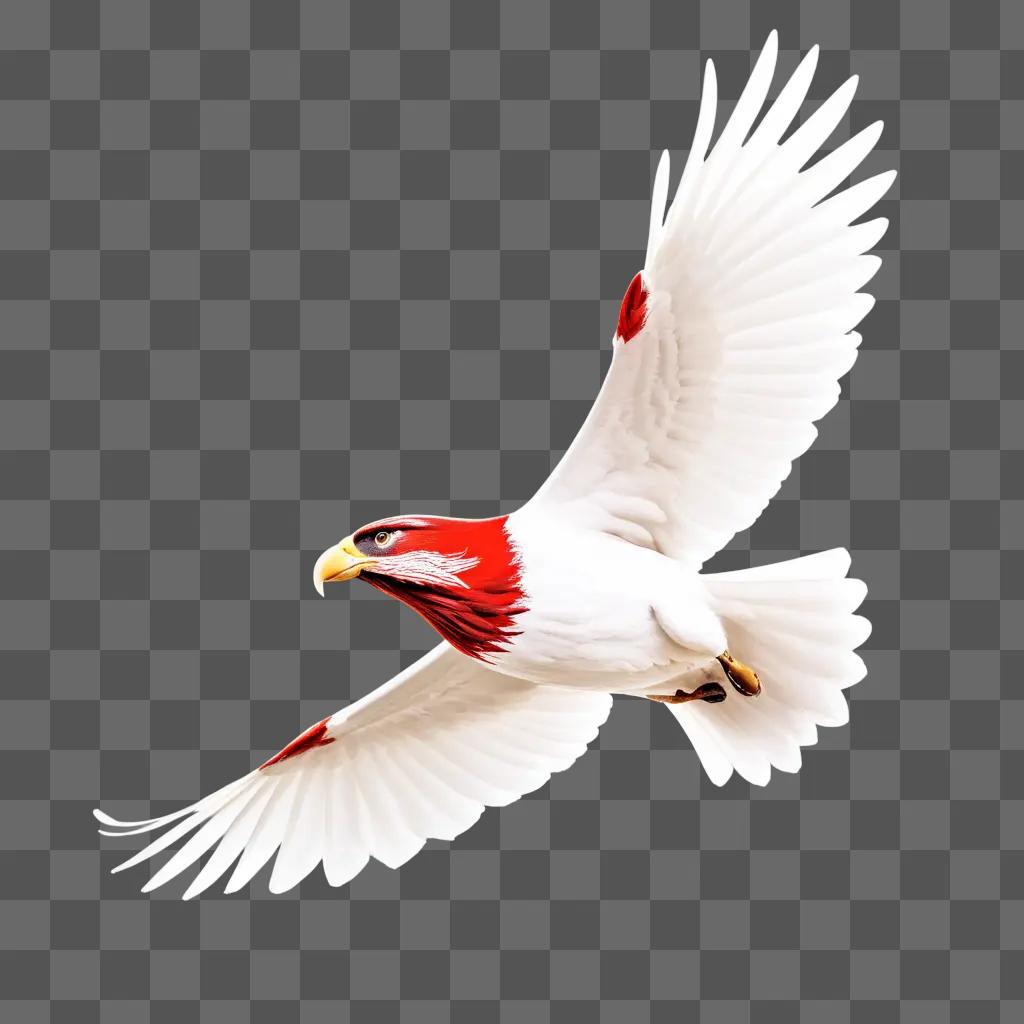 bird with red wings flies towards the camera