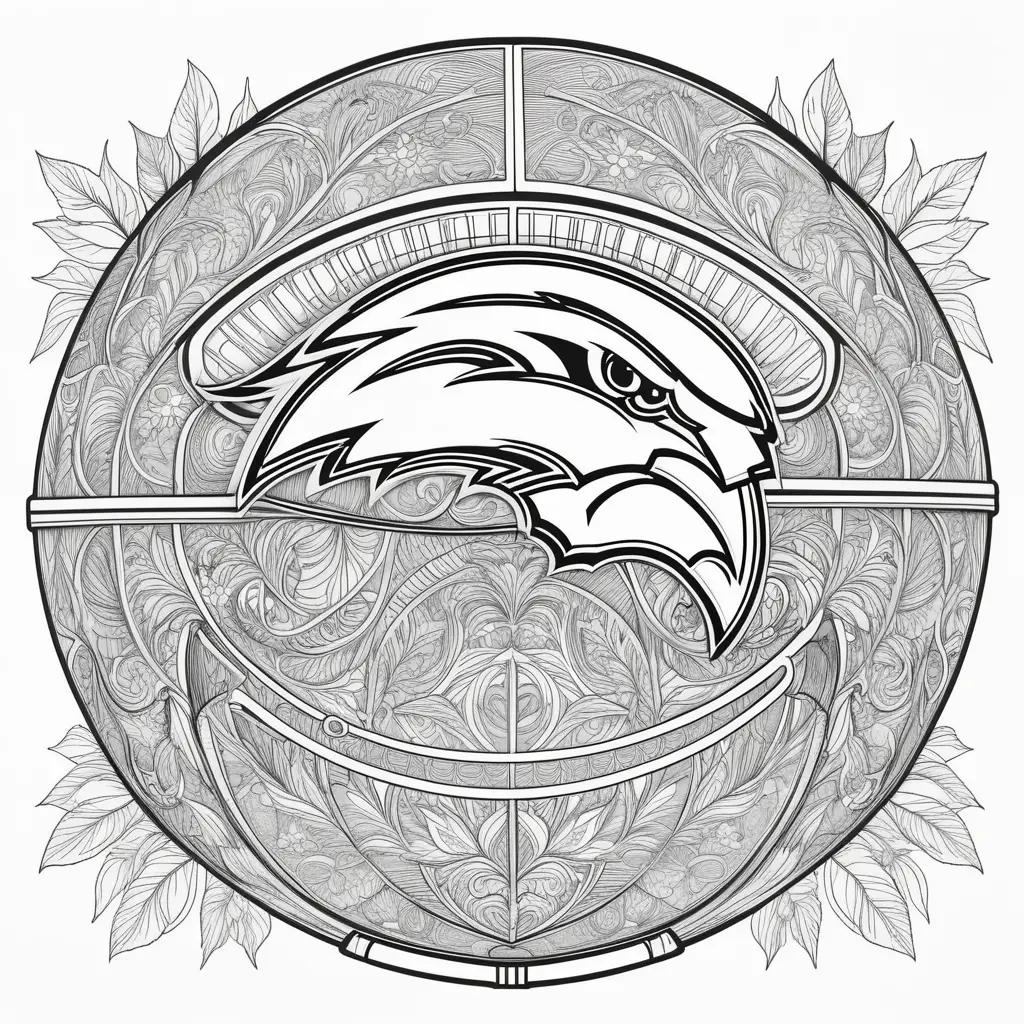 black and white NFL football coloring page