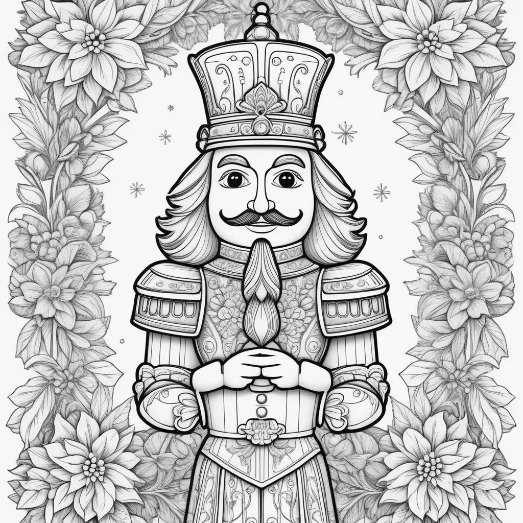 black and white Nutcracker coloring page