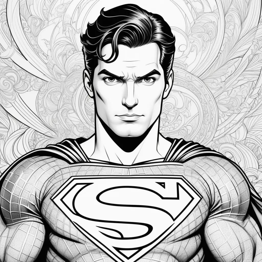 black and white comic of Superman