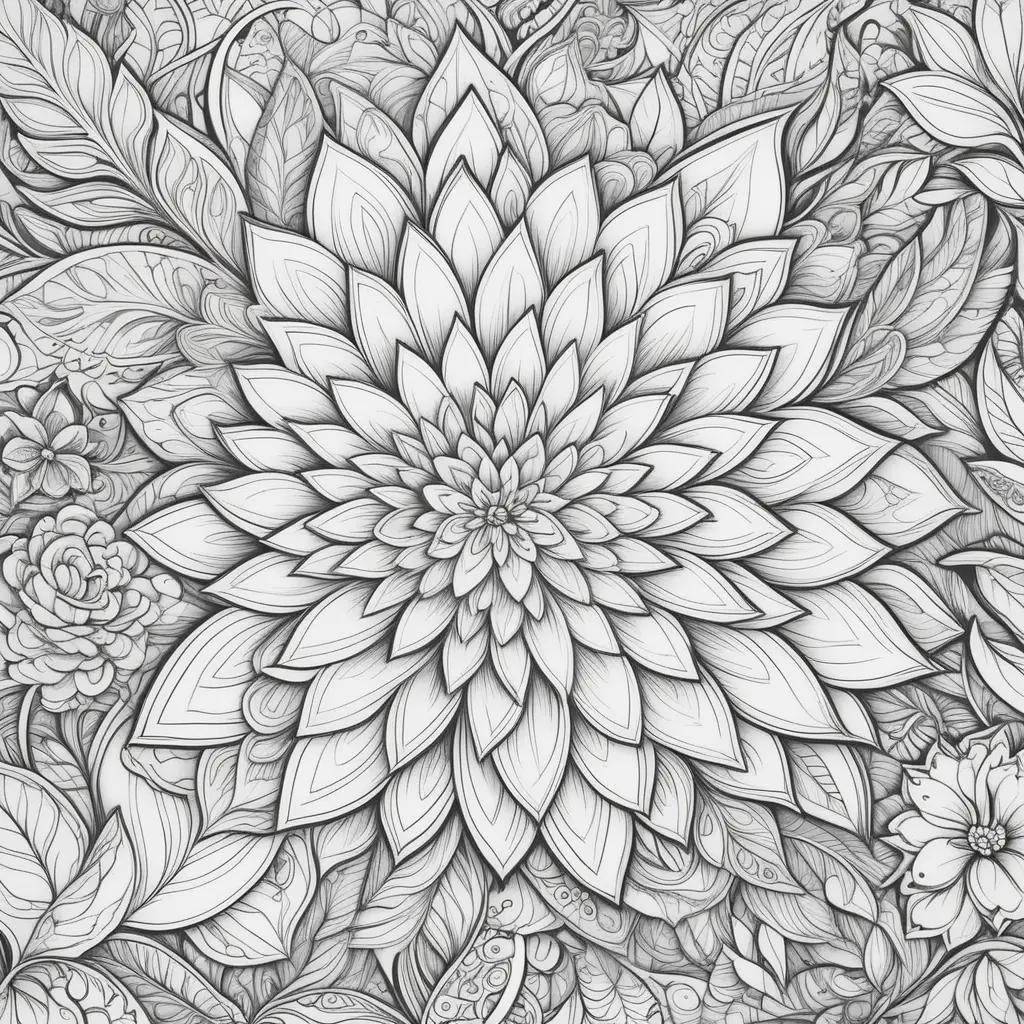 black and white drawing of a funny adult coloring page