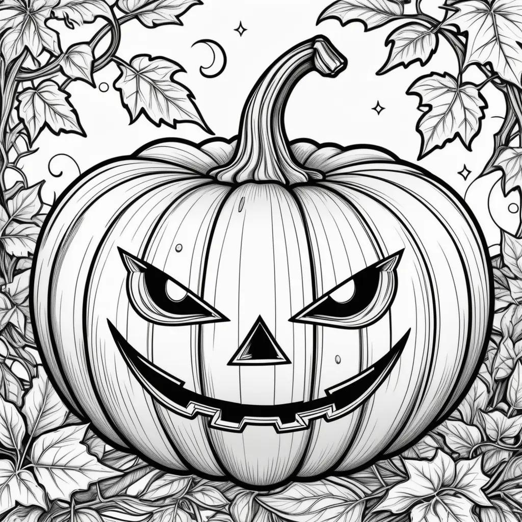 black and white drawing of a jack o lantern