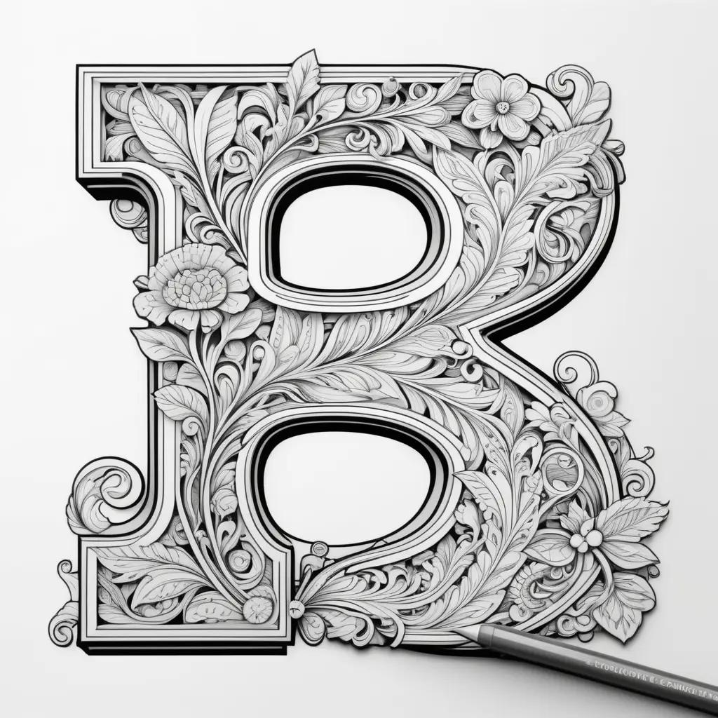 black and white illustration of a letter S