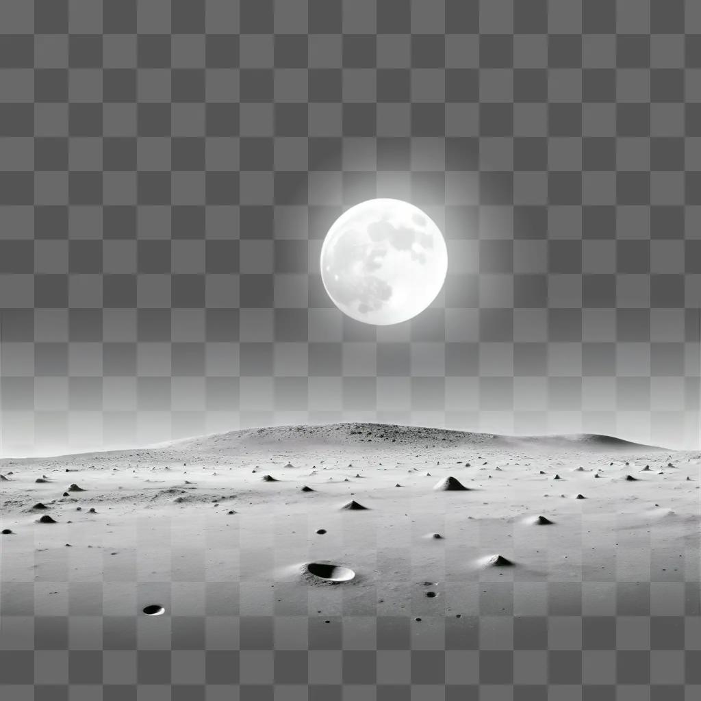 black and white picture of the moon