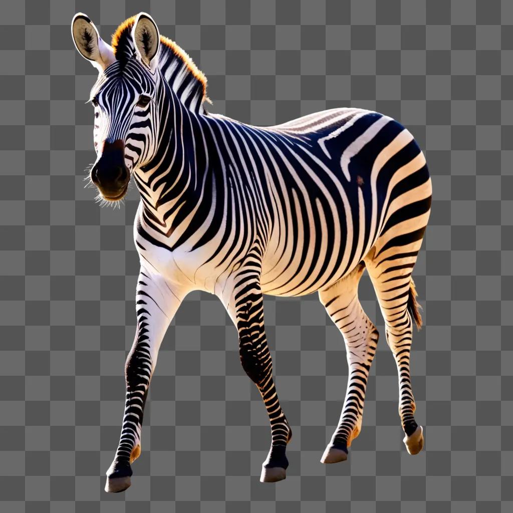 black and white zebra in a black and white image