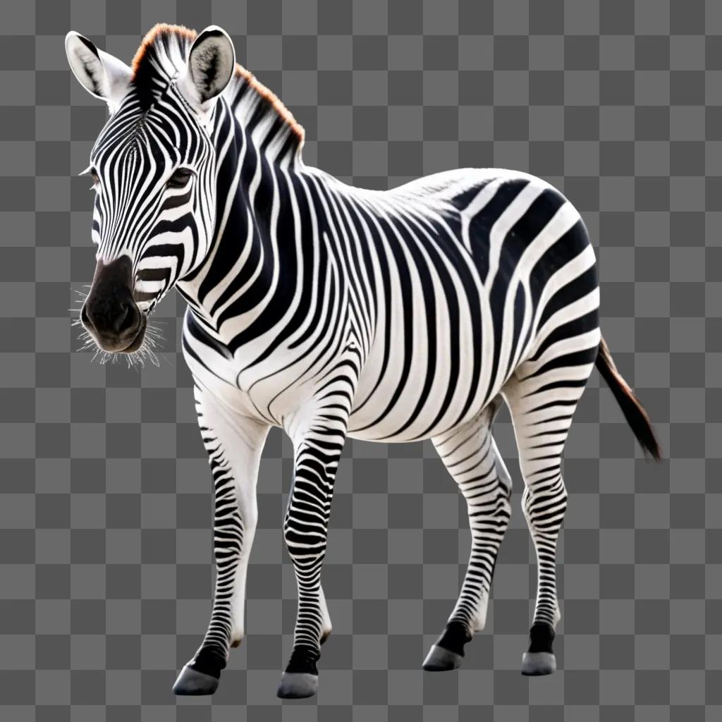 black and white zebra with a glowing effect