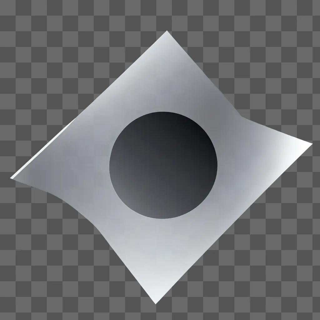 black background with a white circle on it