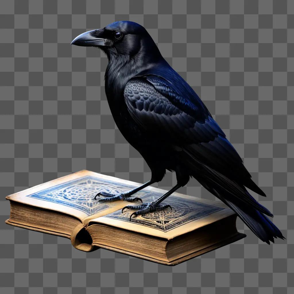 black crow with a transparent background