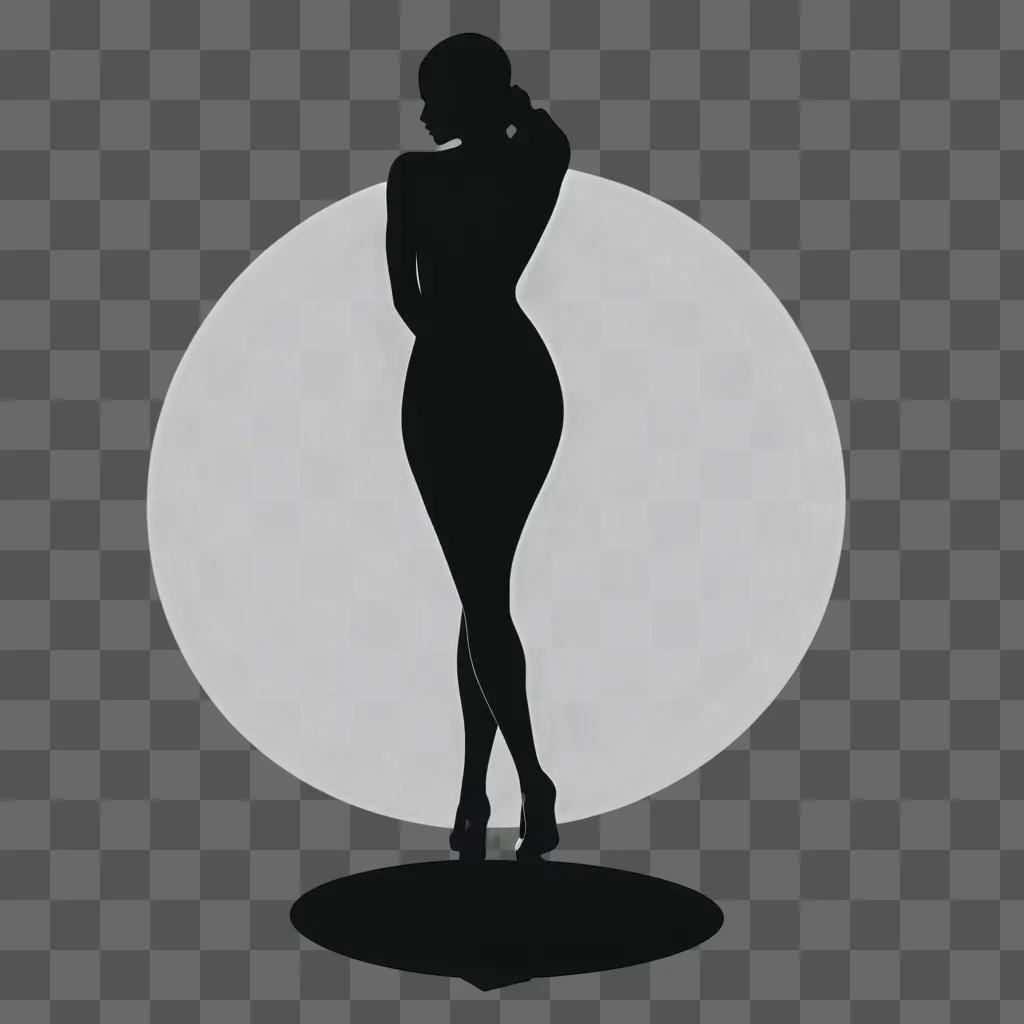 black figure stands in silhouette against a white background