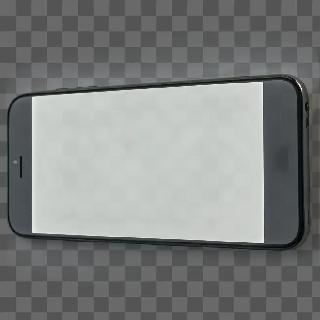 black iPhone screen displays a blank white page