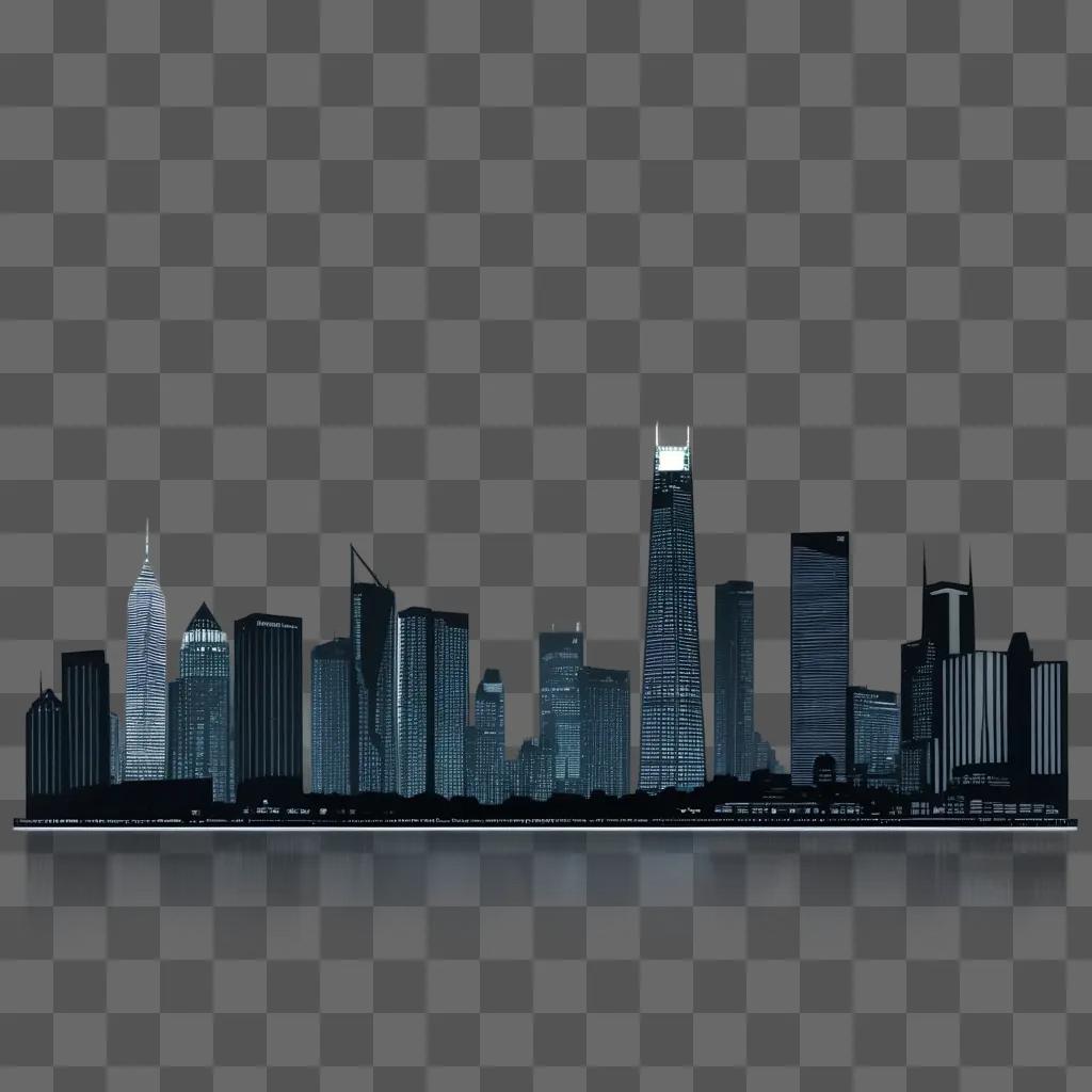 black image of a city skyline at night