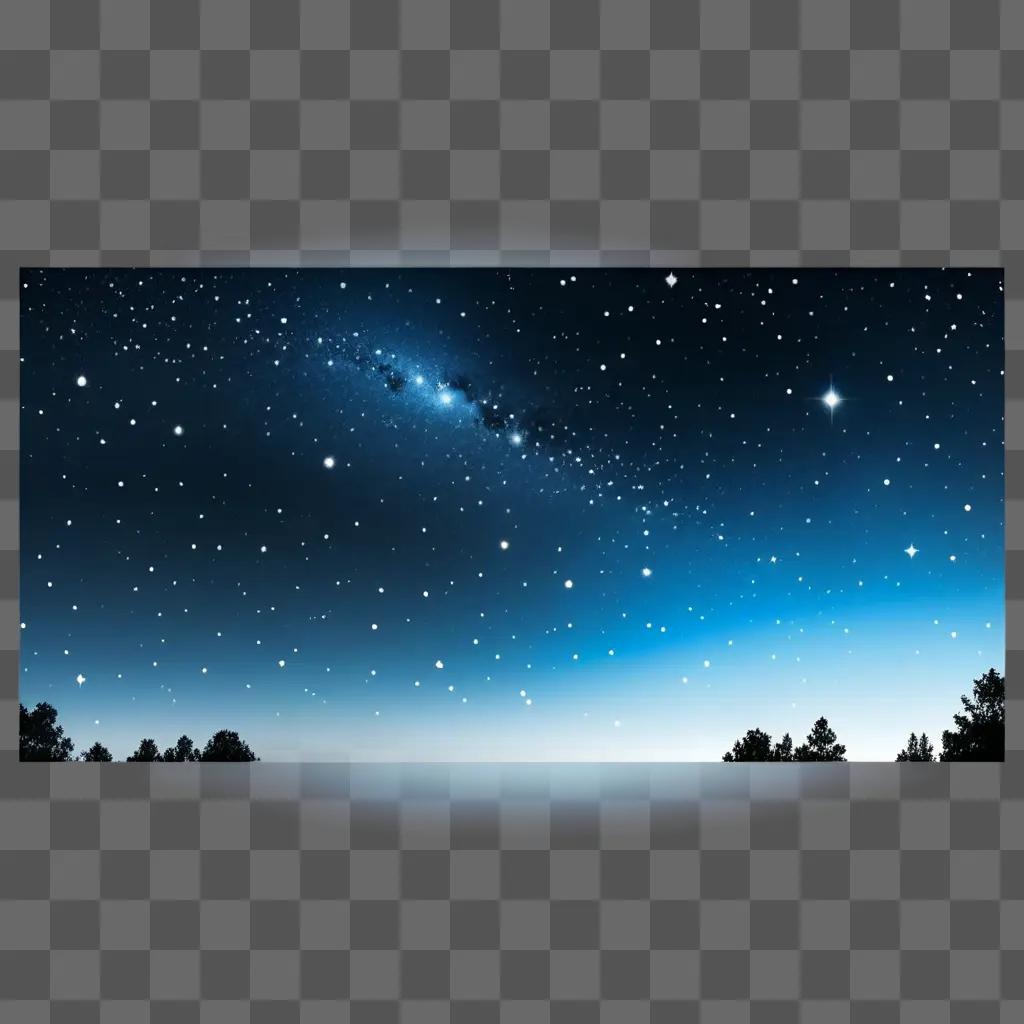 black image with a starry sky in the background