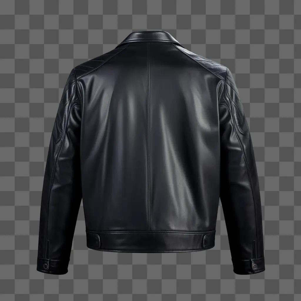 black leather jacket is lit up in a 3D rendering