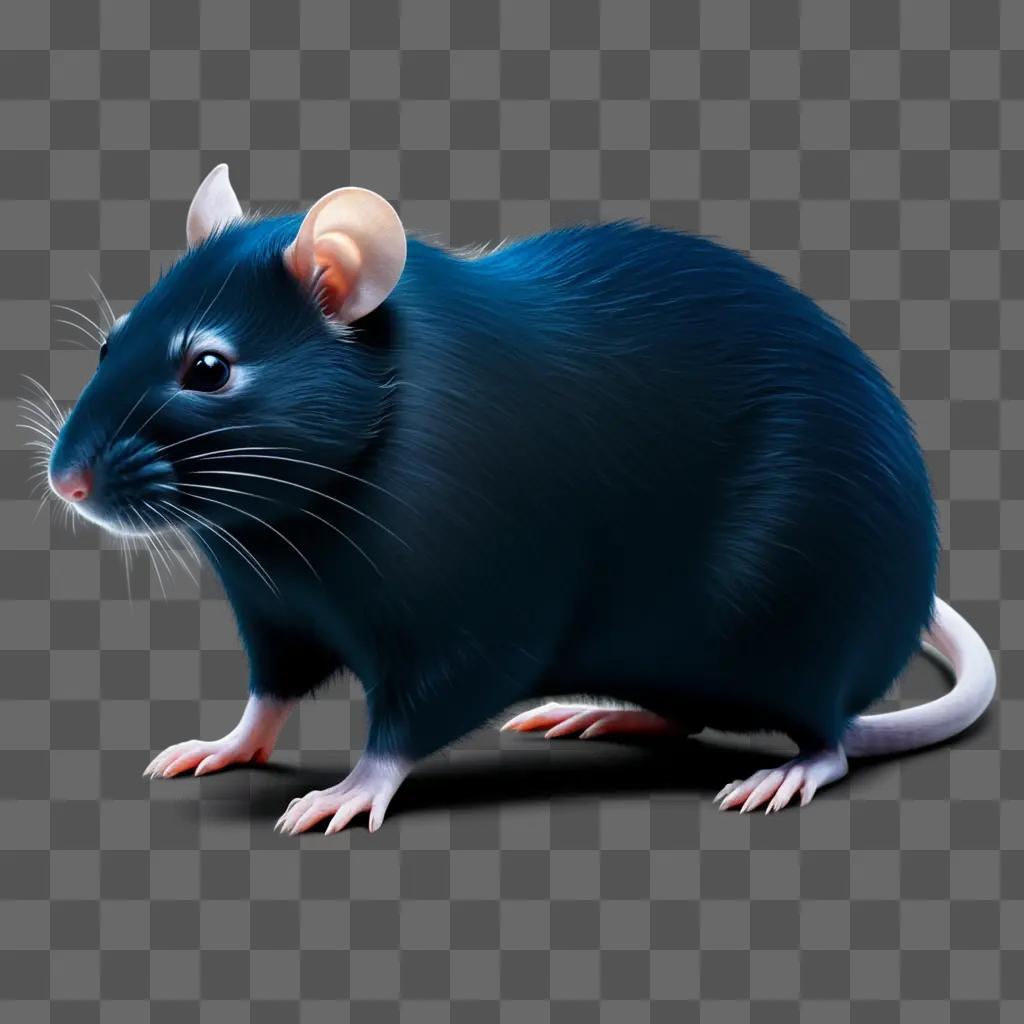 black rat on a dark background