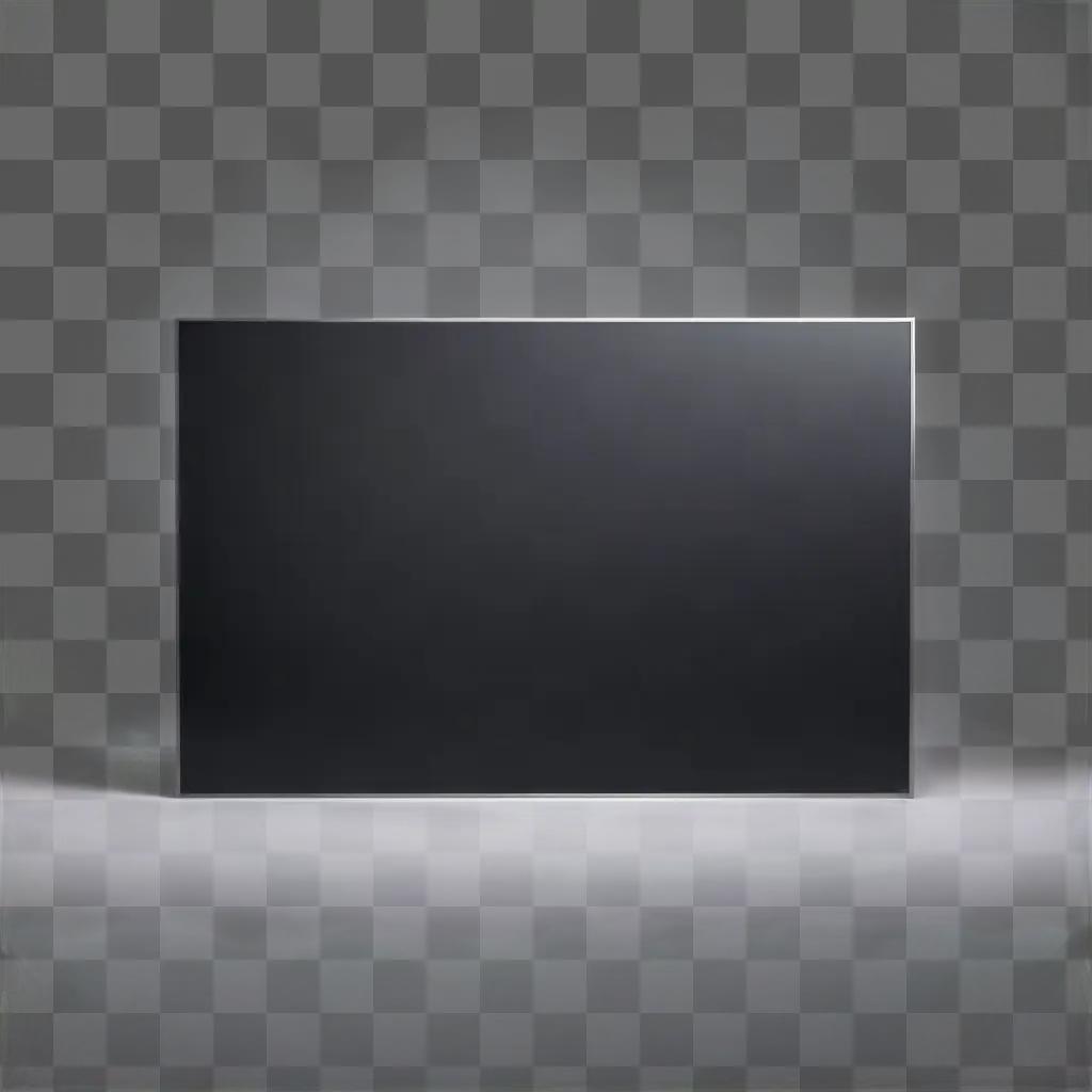 black screen in a room with a white background