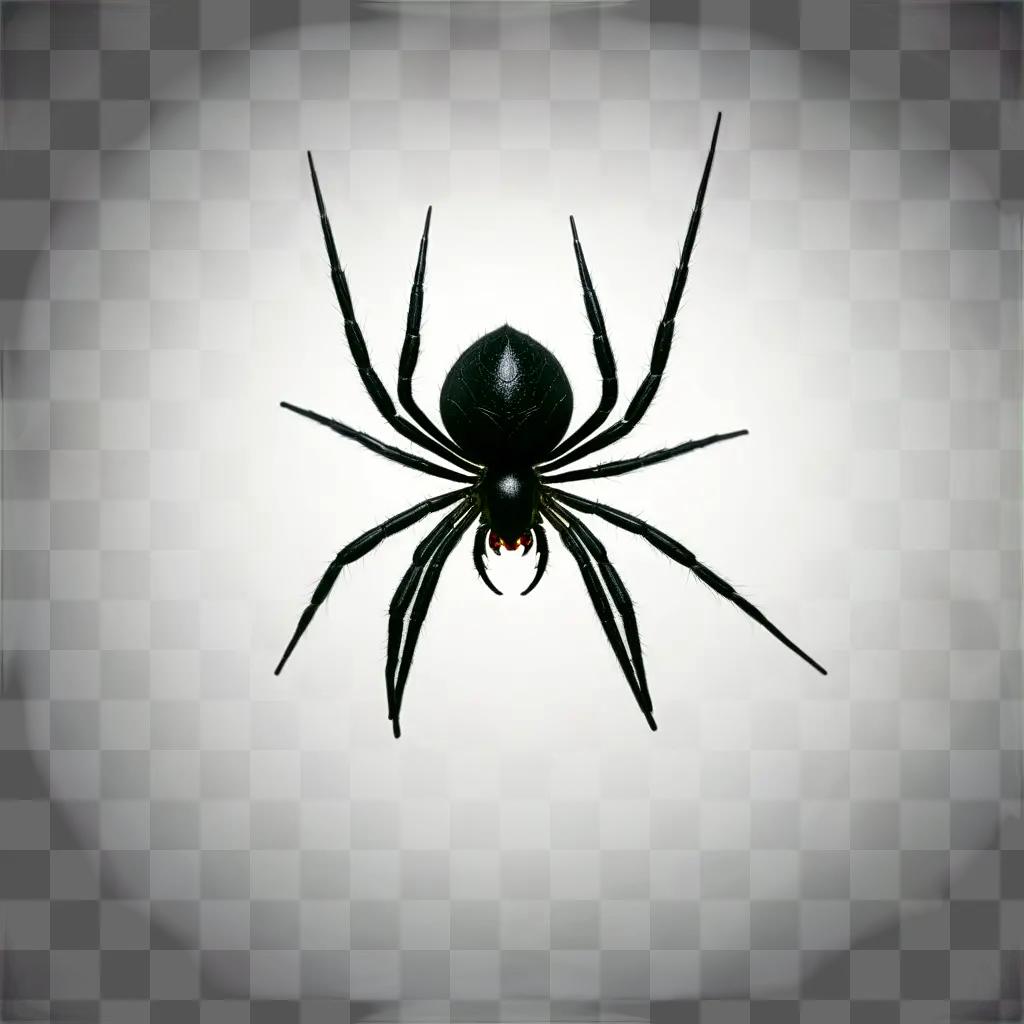 black spider on a white background