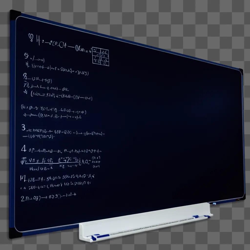 blackboard with white text on it