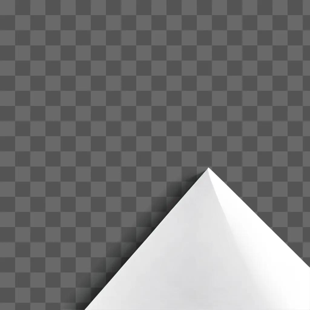 blank, transparent image of a black and white triangle