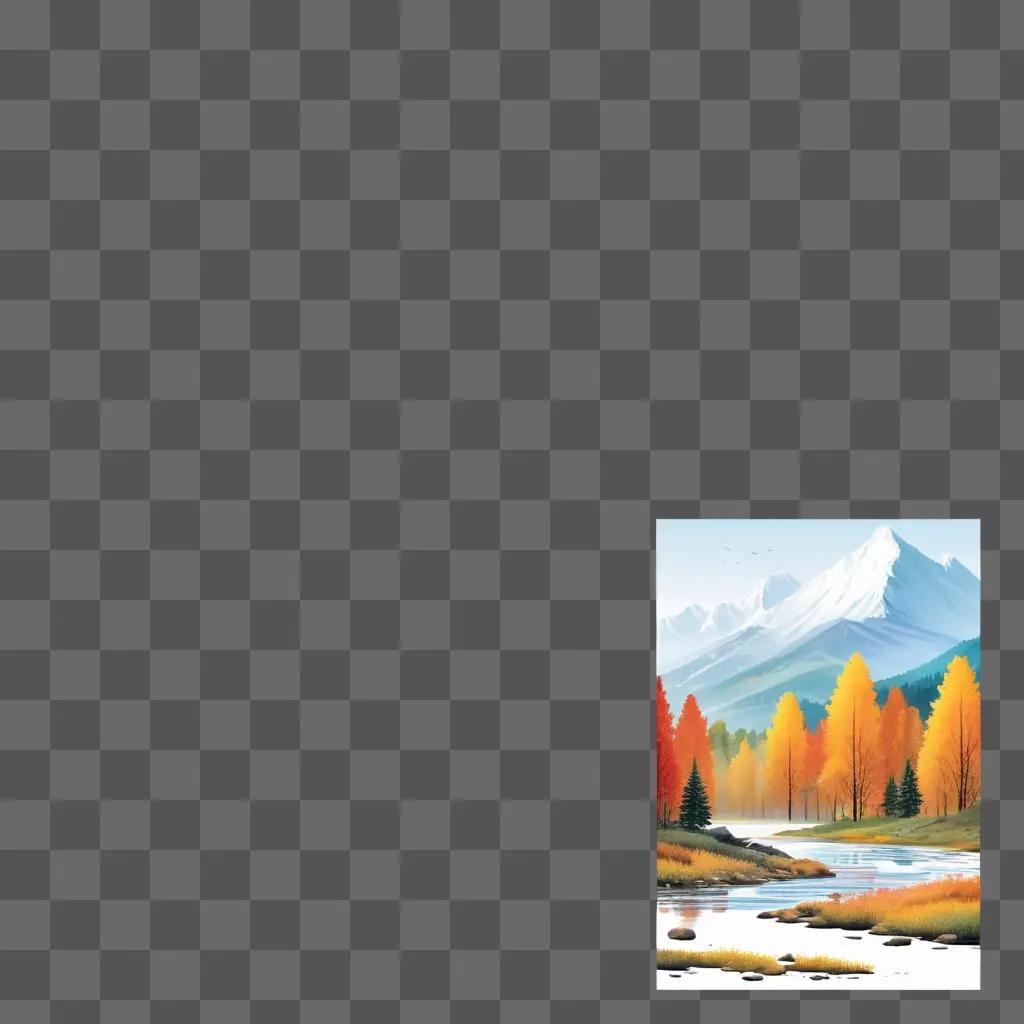 blank, transparent image of a mountain landscape