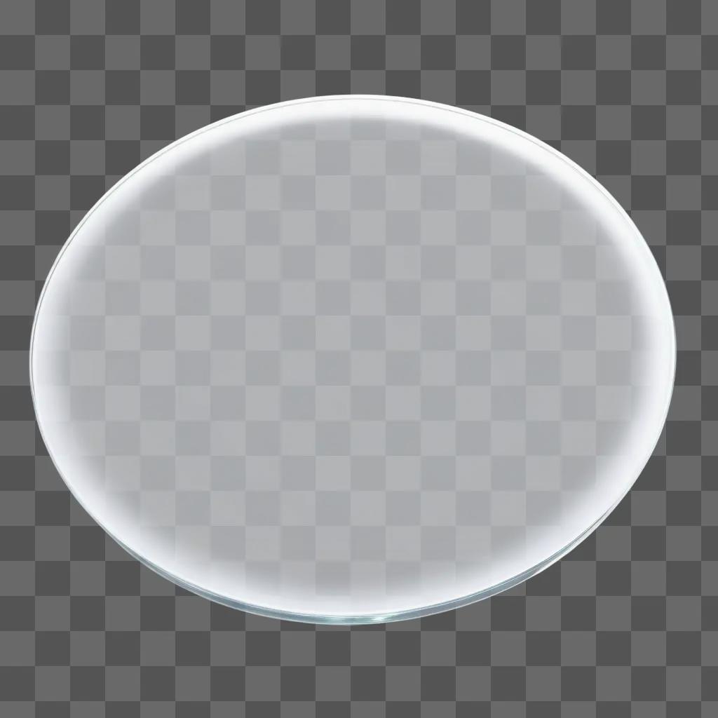 blank transparent sphere sits on a white surface