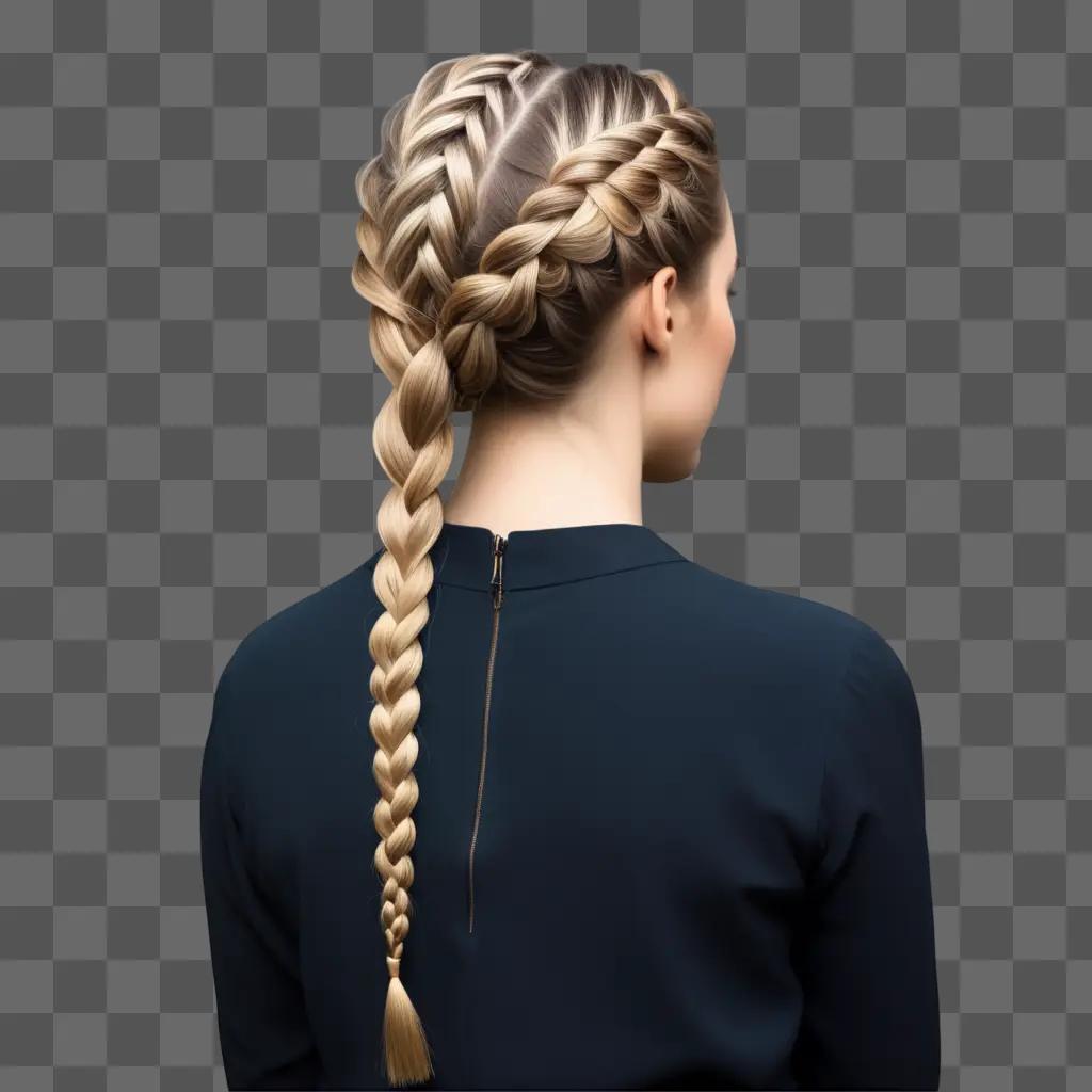 blonde woman with braided hair