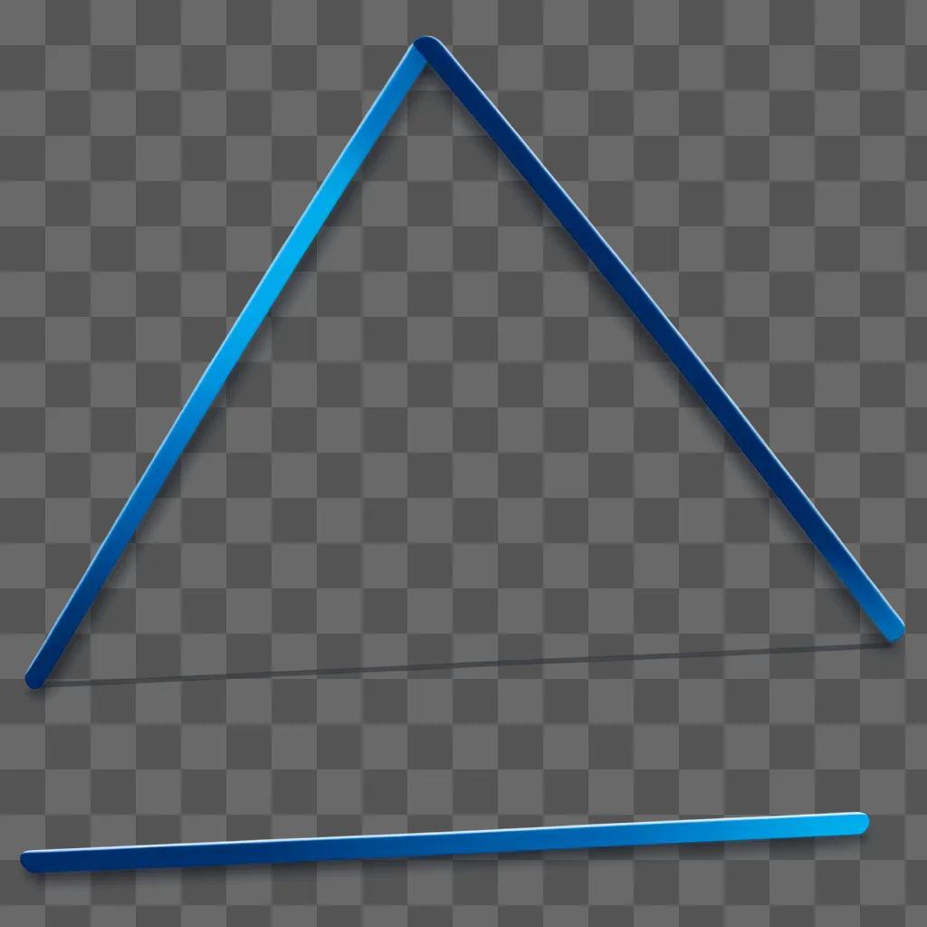 blue PNG triangle with thin lines