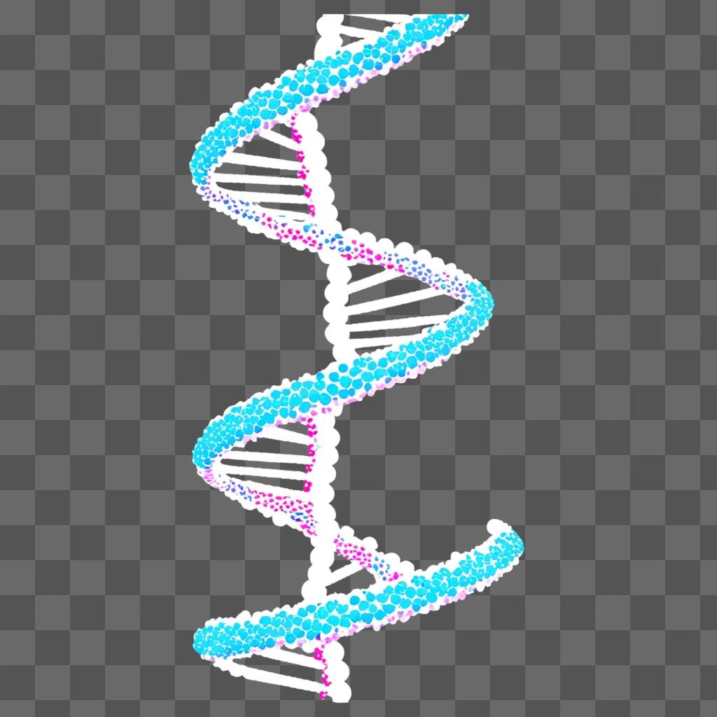 DNAの青とピンクの螺旋