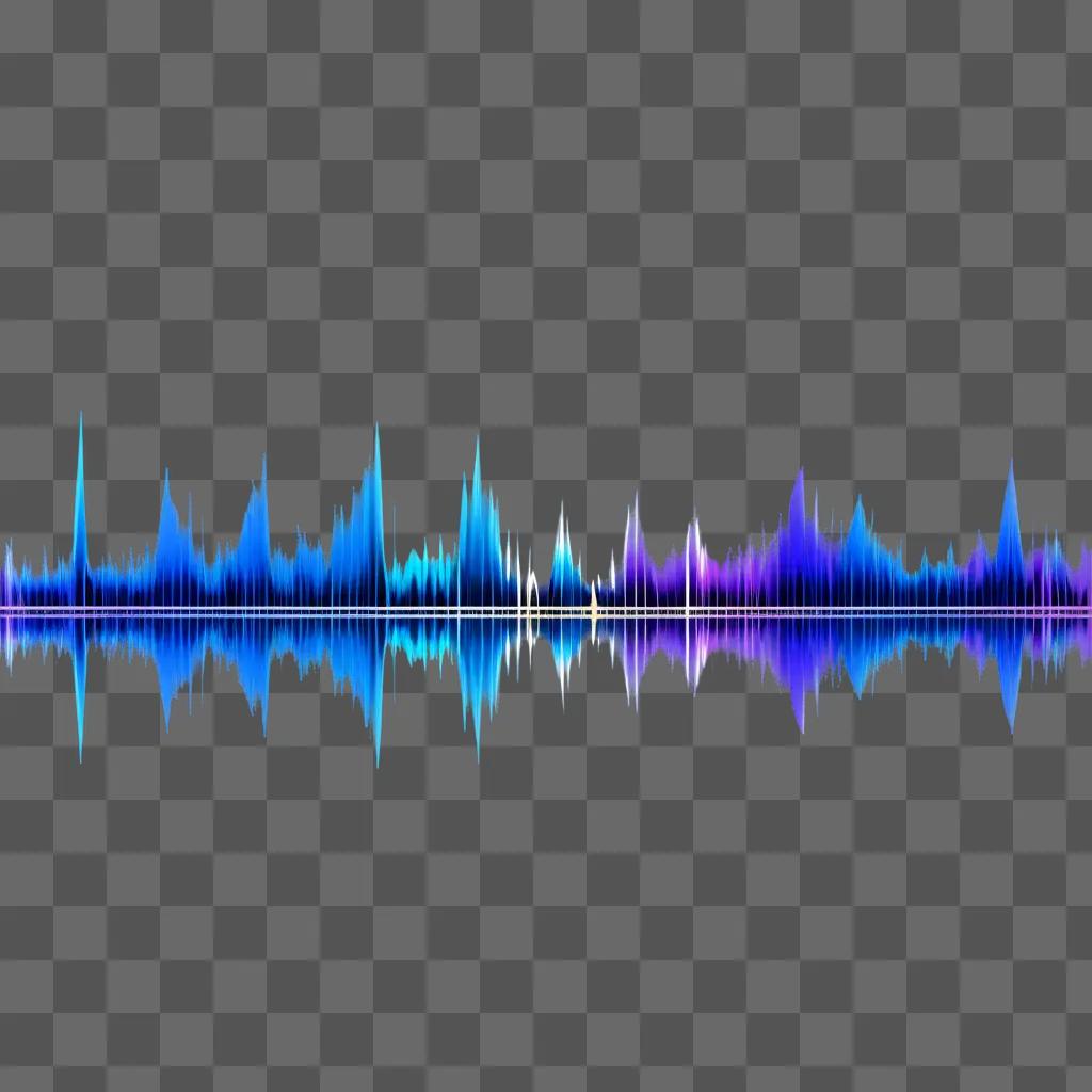 blue audio waveform against a blue background