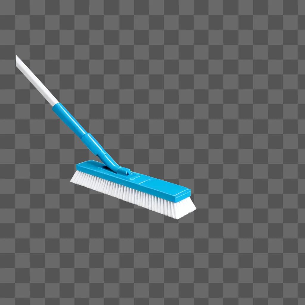 blue cleaning tool is against a blue background