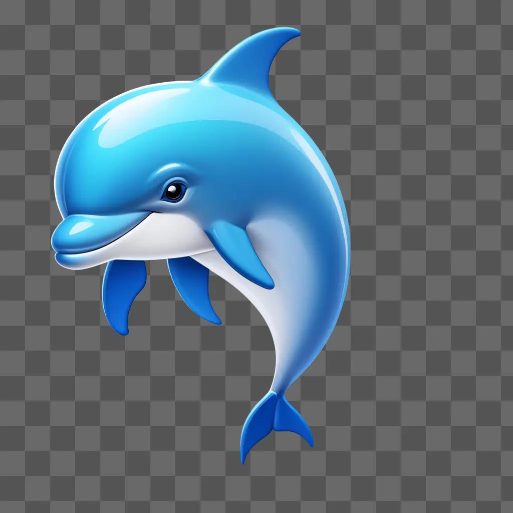 blue dolphin emoji leaps off the screen